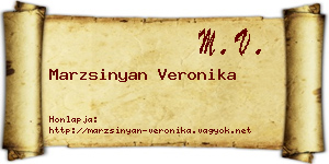 Marzsinyan Veronika névjegykártya